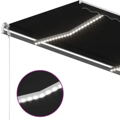 Sisäänkelattava markiisi LED/tuulisensori 300x250cm keltainen/valkoinen