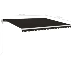 Sisäänkelattava markiisi LED/tuulisensori 300x250cm keltainen/valkoinen