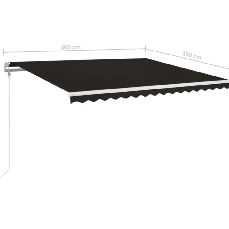 Sisäänkelattava markiisi LED/tuulisensori 300x250cm keltainen/valkoinen
