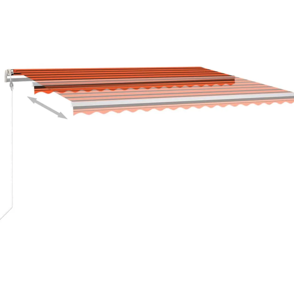 Sisäänkelattava markiisi LED/tuulisensori 300x250cm keltainen/valkoinen