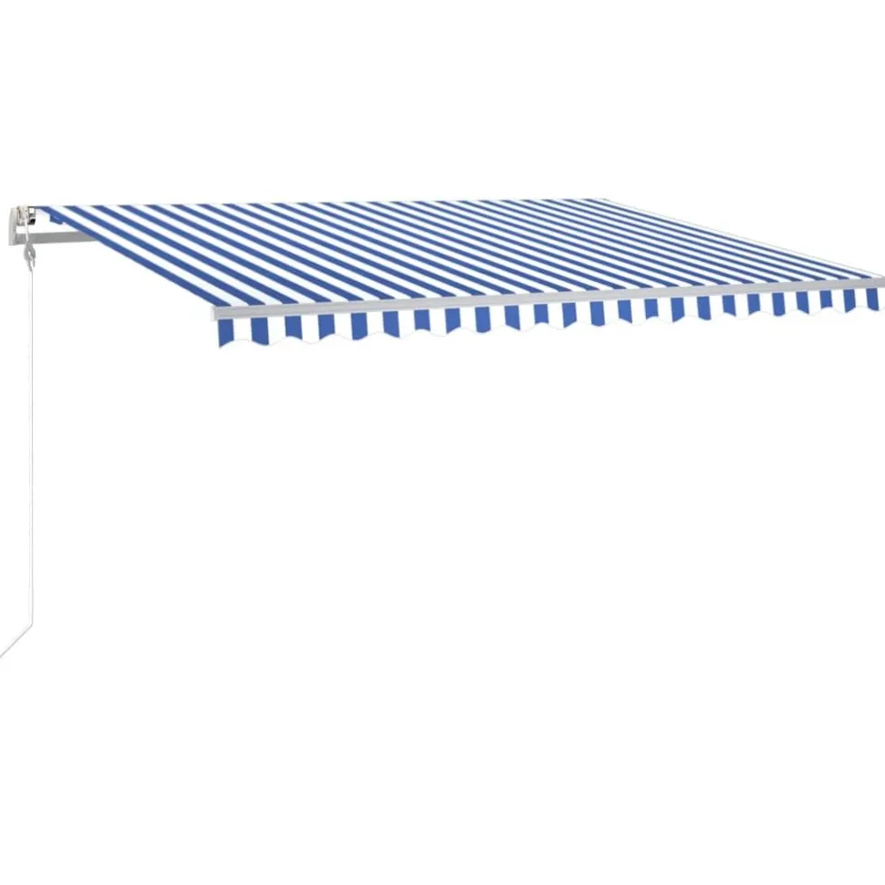 Sisäänkelattava markiisi LED/tuulisensori 300x250cm keltainen/valkoinen