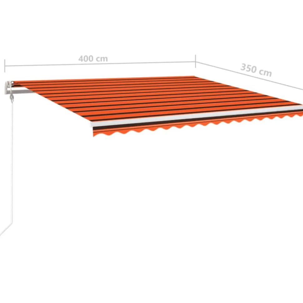 Sisäänkelattava markiisi LED/tuulisensori 300x250cm keltainen/valkoinen