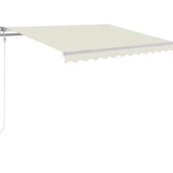 Sisäänkelattava markiisi LED/tuulisensori 300x250cm keltainen/valkoinen