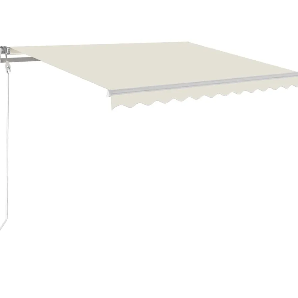 Sisäänkelattava markiisi LED/tuulisensori 300x250cm keltainen/valkoinen