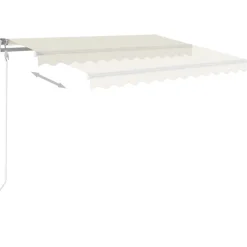 Sisäänkelattava markiisi LED/tuulisensori 300x250cm keltainen/valkoinen