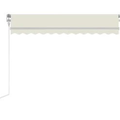 Sisäänkelattava markiisi LED/tuulisensori 300x250cm keltainen/valkoinen