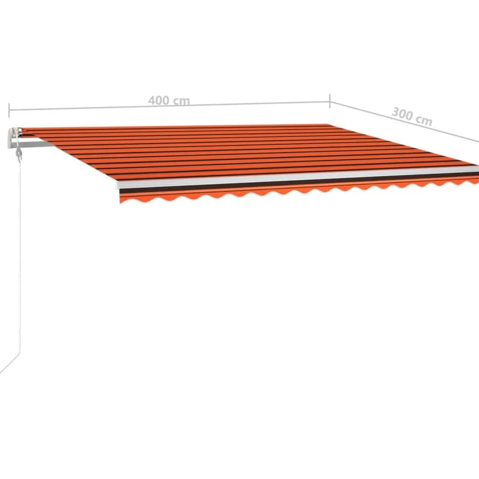 Sisäänkelattava markiisi LED/tuulisensori 300x250cm keltainen/valkoinen