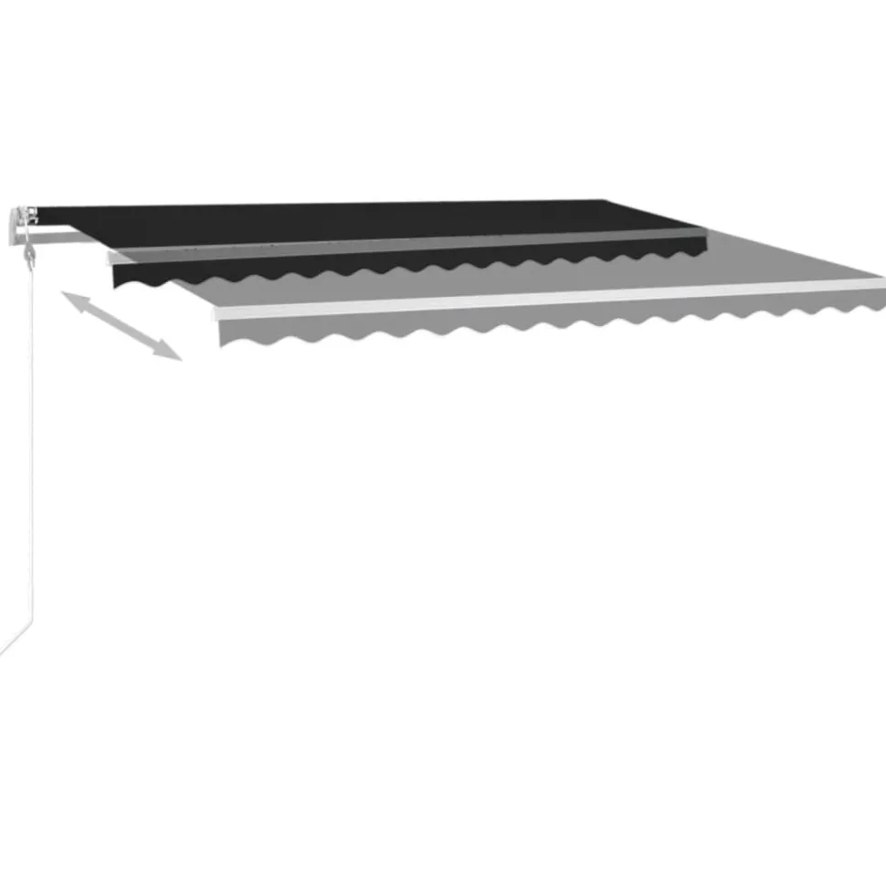 Sisäänkelattava markiisi LED/tuulisensori 300x250cm keltainen/valkoinen