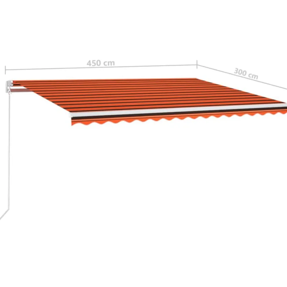 Sisäänkelattava markiisi LED/tuulisensori 300x250cm keltainen/valkoinen