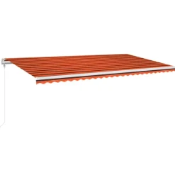 Sisäänkelattava markiisi LED/tuulisensori 300x250cm keltainen/valkoinen