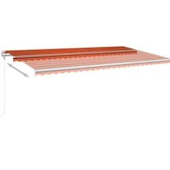 Sisäänkelattava markiisi LED/tuulisensori 300x250cm keltainen/valkoinen