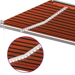 Sisäänkelattava markiisi LED/tuulisensori 300x250cm keltainen/valkoinen