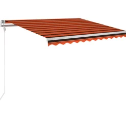 Sisäänkelattava markiisi LED/tuulisensori 300x250cm keltainen/valkoinen