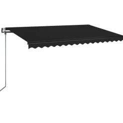 Sisäänkelattava markiisi 2 LED/tuulisensori 300x250 cm sininen/valkoinen