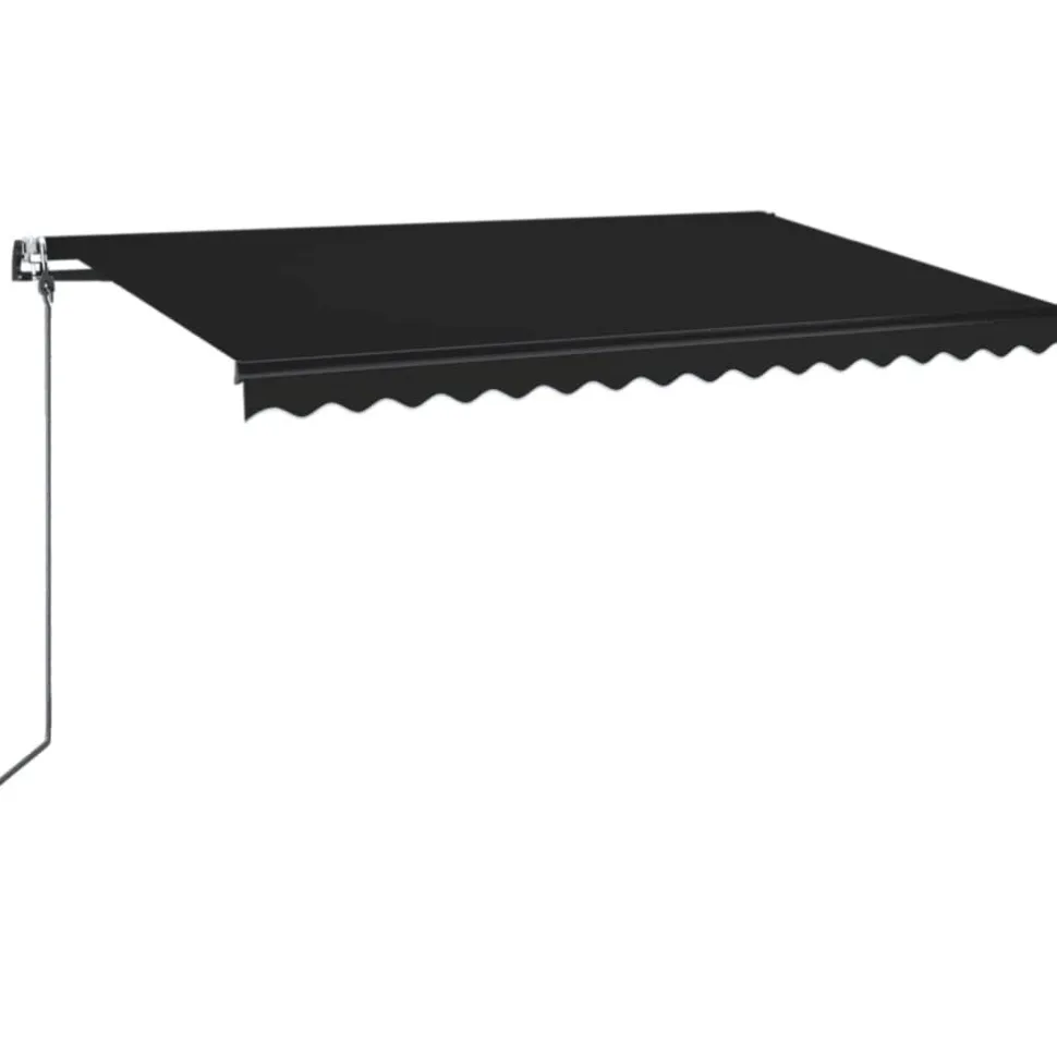 Sisäänkelattava markiisi 2 LED/tuulisensori 300x250 cm sininen/valkoinen