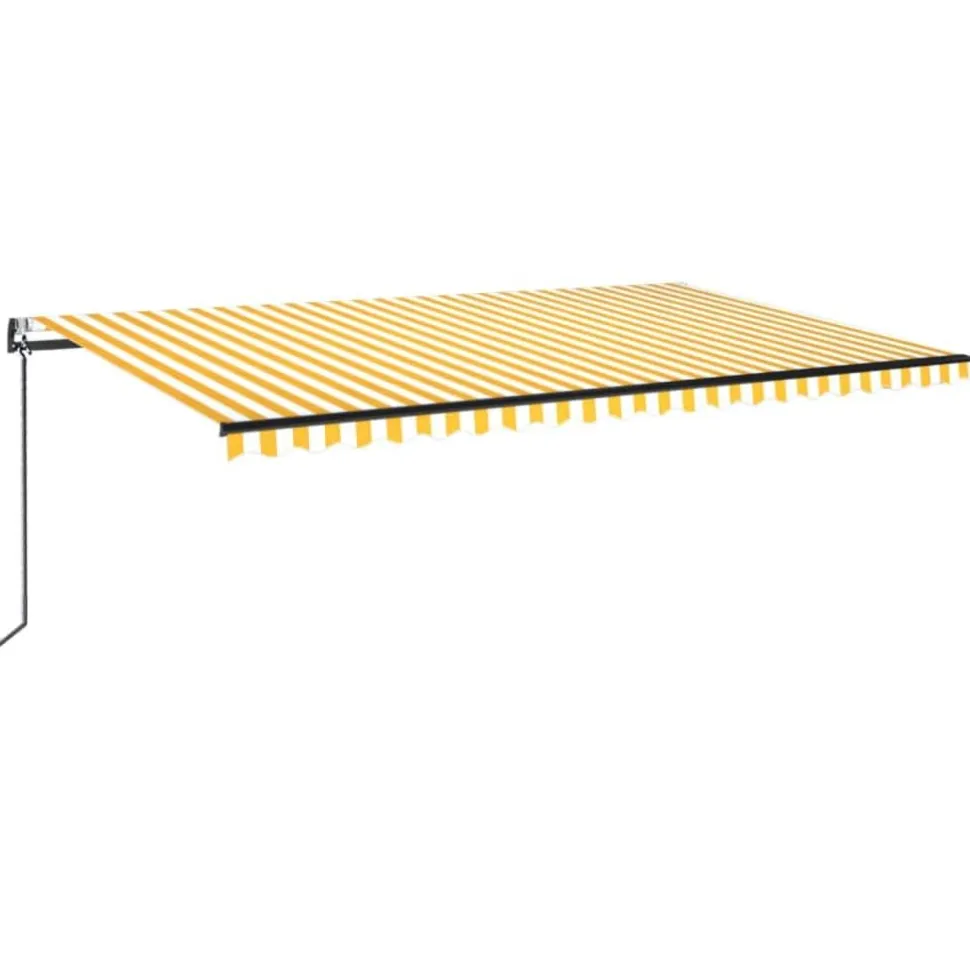 Sisäänkelattava markiisi 2 LED/tuulisensori 300x250 cm sininen/valkoinen