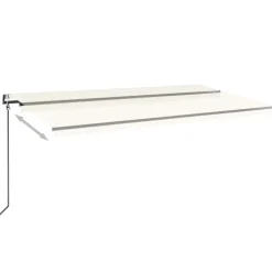 Sisäänkelattava markiisi 2 LED/tuulisensori 300x250 cm sininen/valkoinen