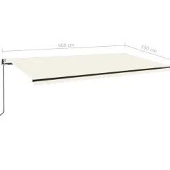 Sisäänkelattava markiisi 2 LED/tuulisensori 300x250 cm sininen/valkoinen