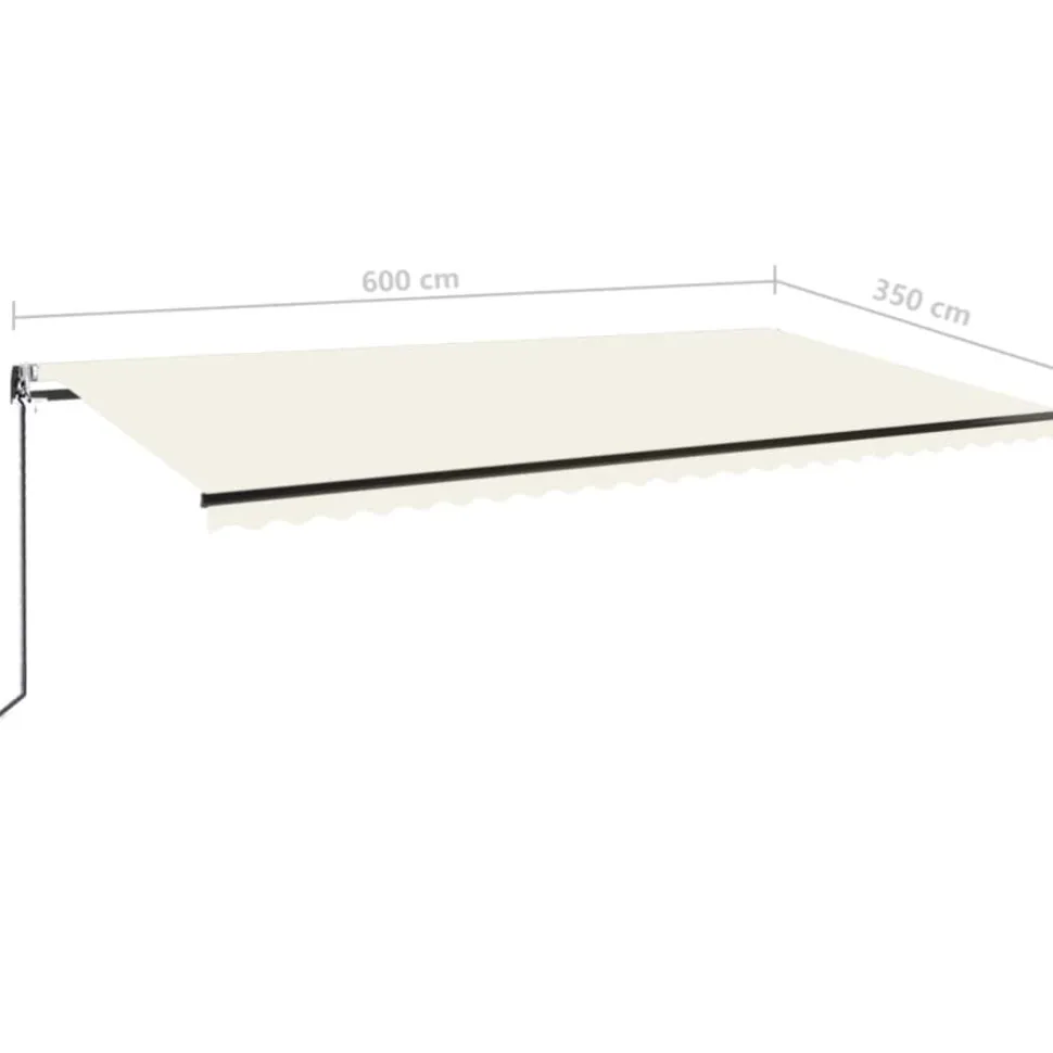 Sisäänkelattava markiisi 2 LED/tuulisensori 300x250 cm sininen/valkoinen