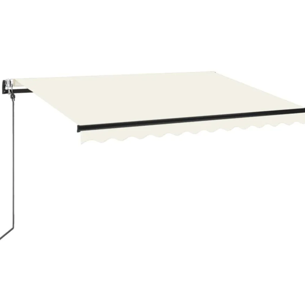 Sisäänkelattava markiisi 2 LED/tuulisensori 300x250 cm sininen/valkoinen