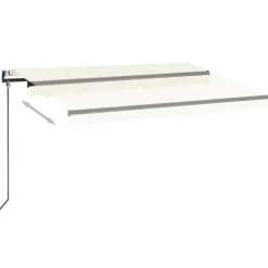 Sisäänkelattava markiisi 2 LED/tuulisensori 300x250 cm sininen/valkoinen
