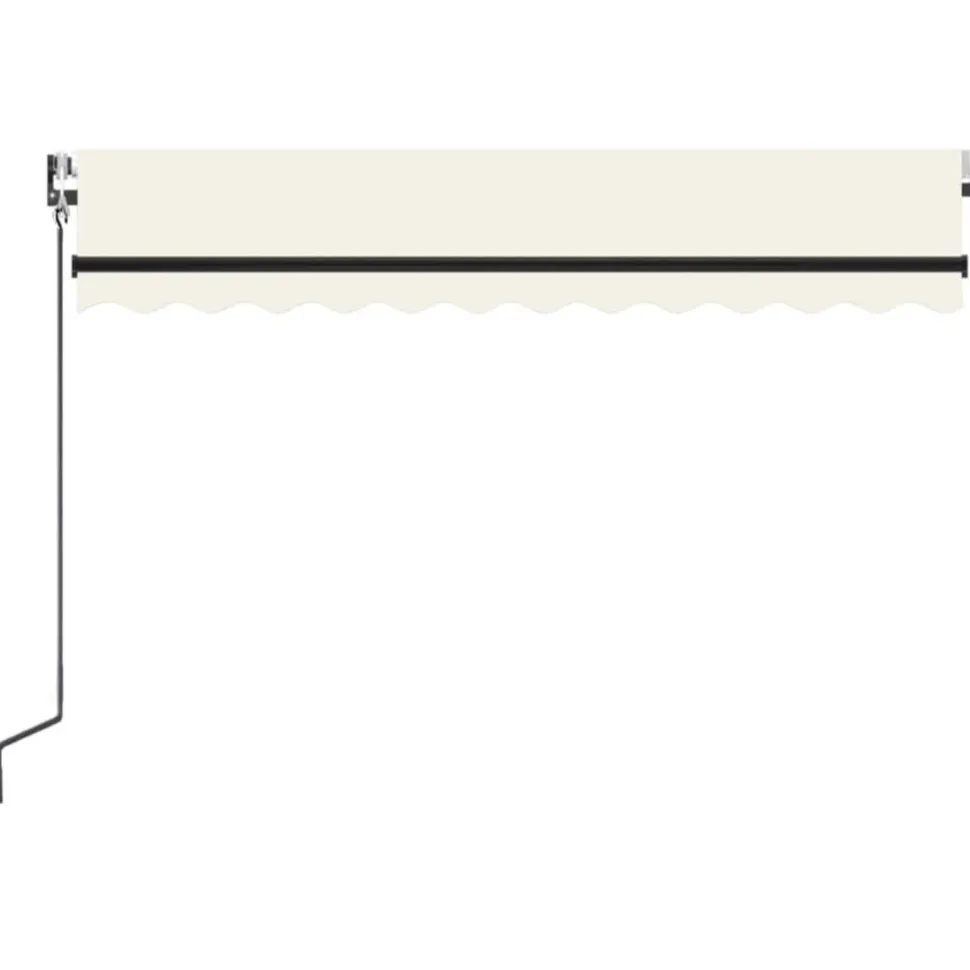 Sisäänkelattava markiisi 2 LED/tuulisensori 300x250 cm sininen/valkoinen