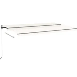 Sisäänkelattava markiisi 2 LED/tuulisensori 300x250 cm sininen/valkoinen
