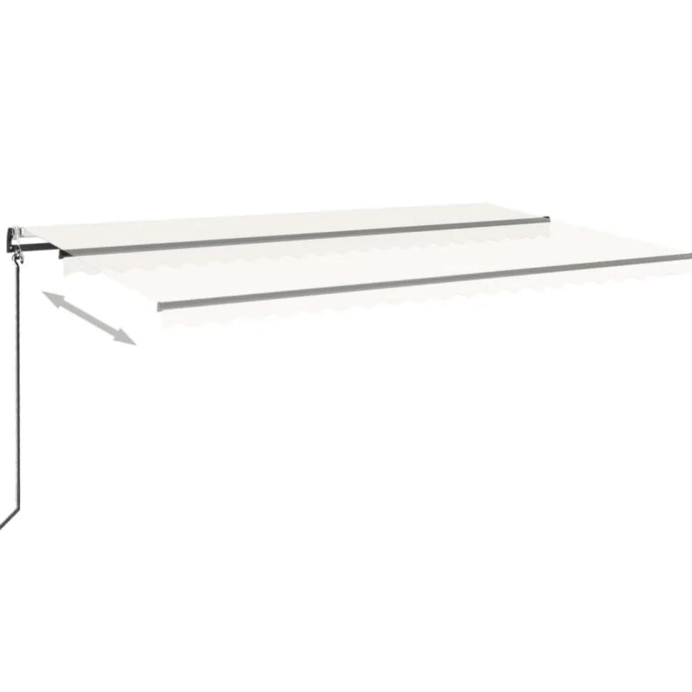Sisäänkelattava markiisi 2 LED/tuulisensori 300x250 cm sininen/valkoinen