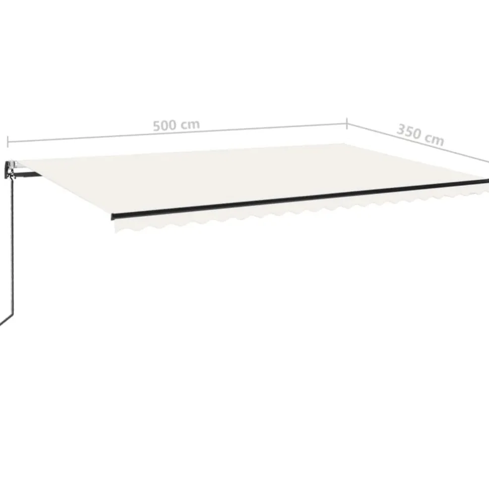 Sisäänkelattava markiisi 2 LED/tuulisensori 300x250 cm sininen/valkoinen