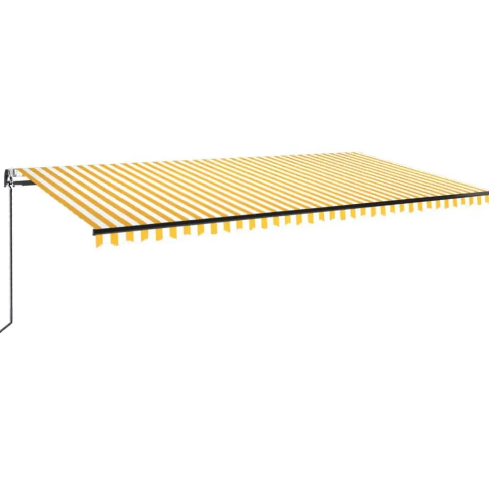 Sisäänkelattava markiisi 2 LED/tuulisensori 300x250 cm sininen/valkoinen