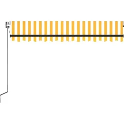 Sisäänkelattava markiisi 2 LED/tuulisensori 300x250 cm sininen/valkoinen