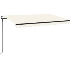 Sisäänkelattava markiisi 2 LED/tuulisensori 300x250 cm sininen/valkoinen