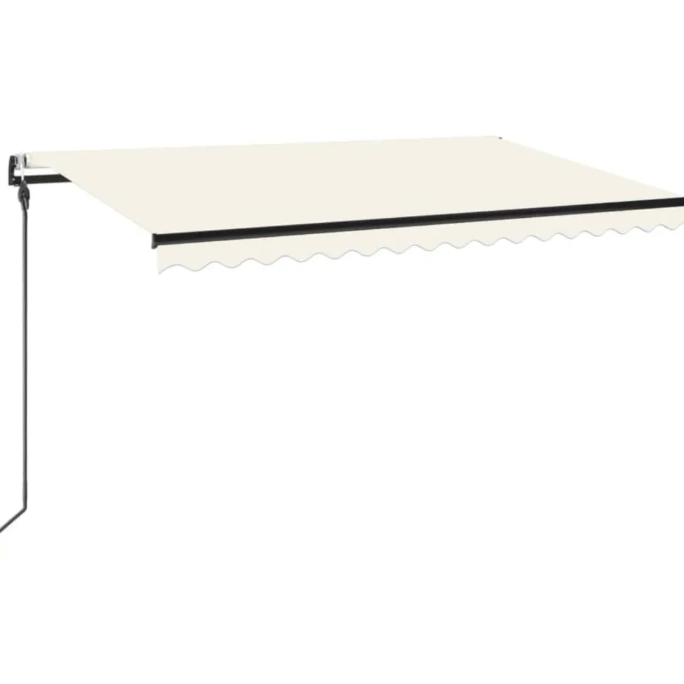 Sisäänkelattava markiisi 2 LED/tuulisensori 300x250 cm sininen/valkoinen