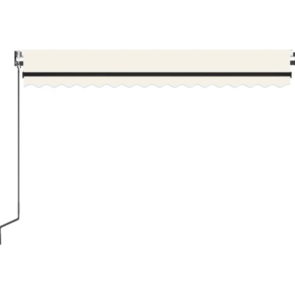 Sisäänkelattava markiisi 2 LED/tuulisensori 300x250 cm sininen/valkoinen