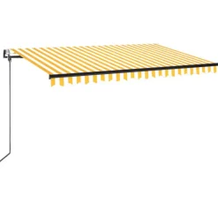 Sisäänkelattava markiisi 2 LED/tuulisensori 300x250 cm sininen/valkoinen