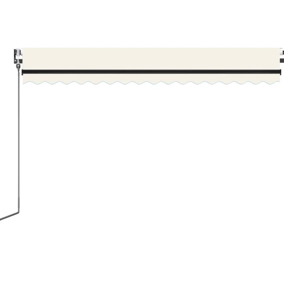 Sisäänkelattava markiisi 2 LED/tuulisensori 300x250 cm sininen/valkoinen