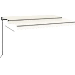 Sisäänkelattava markiisi 2 LED/tuulisensori 300x250 cm sininen/valkoinen