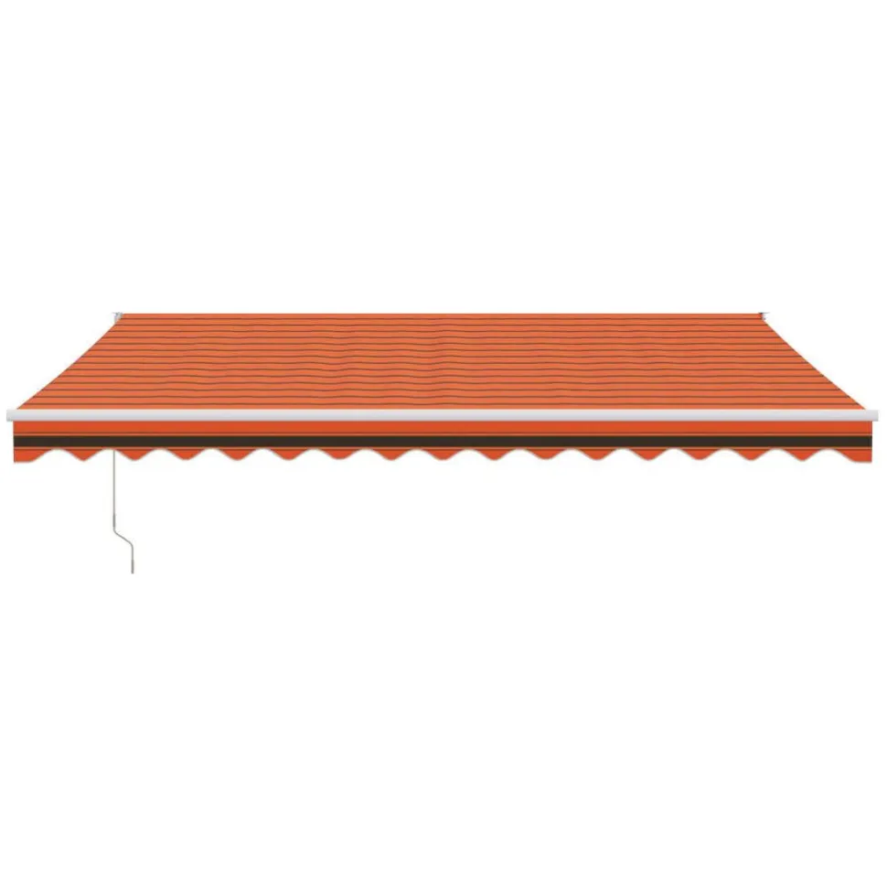 Sisäänkelattava markiisi 4,5x3 m, oranssiruskea kangas/alumiini