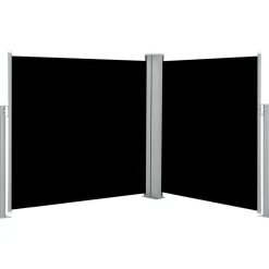 Sisäänvedettävä sivumarkiisi 120x600 cm musta