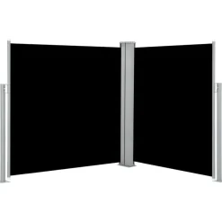 Sisäänvedettävä sivumarkiisi 160x600 cm musta
