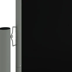 Sisäänvedettävä sivumarkiisi 117x1200 cm musta