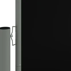 Sisäänvedettävä sivumarkiisi 117x1200 cm musta