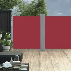 Sisäänvedettävä sivumarkiisi 140x600 cm punainen