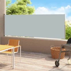 Sisäänvedettävä terassin sivumarkiisi 220x500 cm antrasiitti