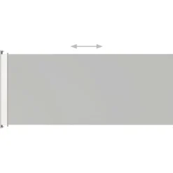 Sisäänvedettävä terassin sivumarkiisi 220x500 cm kerma