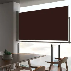 Sisäänvedettävä terassin sivumarkiisi 160x300 cm ruskea