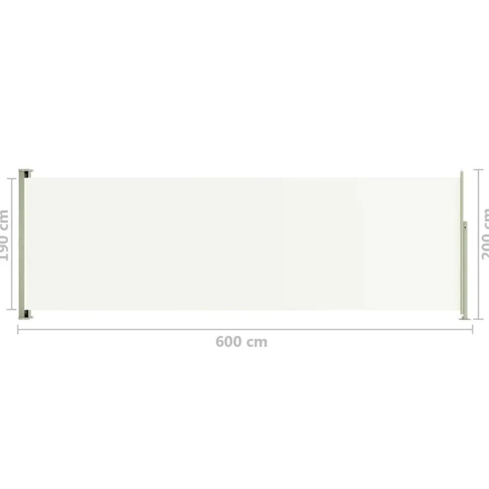 Sisäänvedettävä terassin sivumarkiisi 117x600 cm ruskea