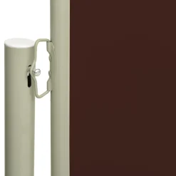 Sisäänvedettävä terassin sivumarkiisi 117x600 cm ruskea