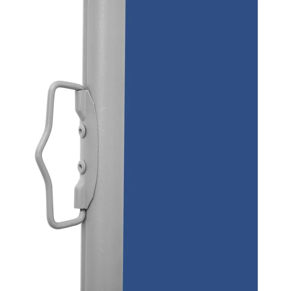 Sisäänvedettävä terassin sivumarkiisi 600x160 cm sininen