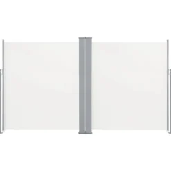 Sisäänvedettävä terassin tuplasivumarkiisi 170x600 cm kerma